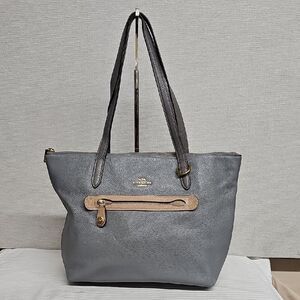 COACH TAYLOR TAUPE GRANITE PEBBLED LEATHER TOTE BFPM-03-310